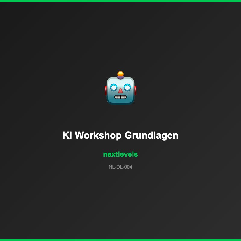 KI Workshop – Grundlagen