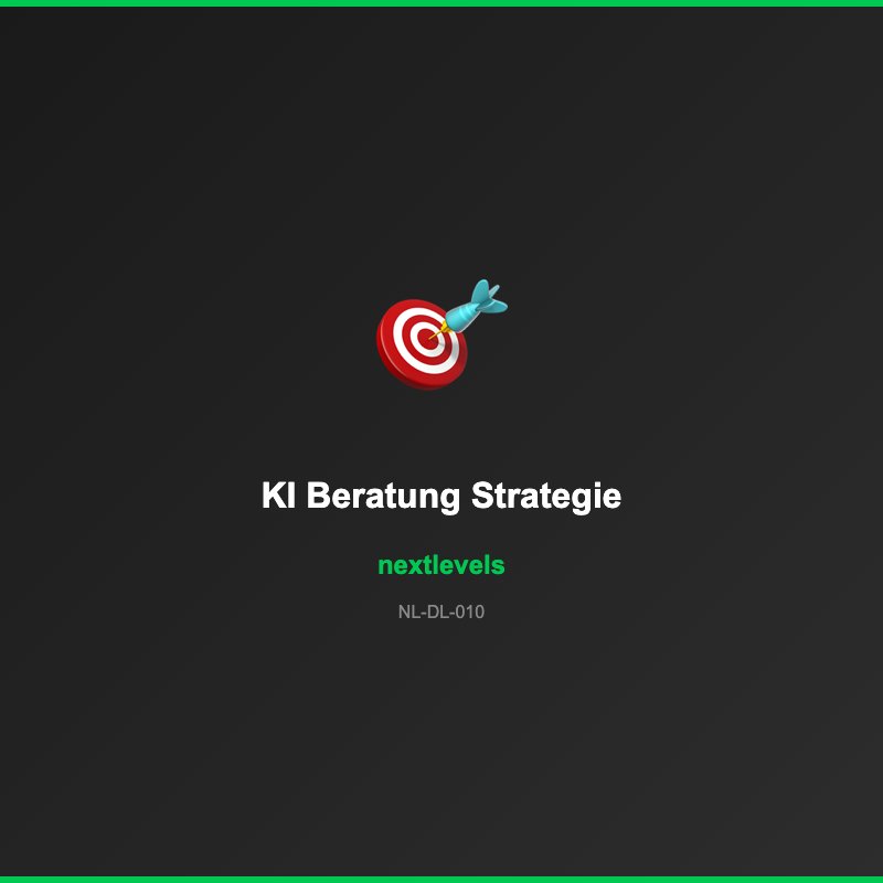KI Beratung – Strategie